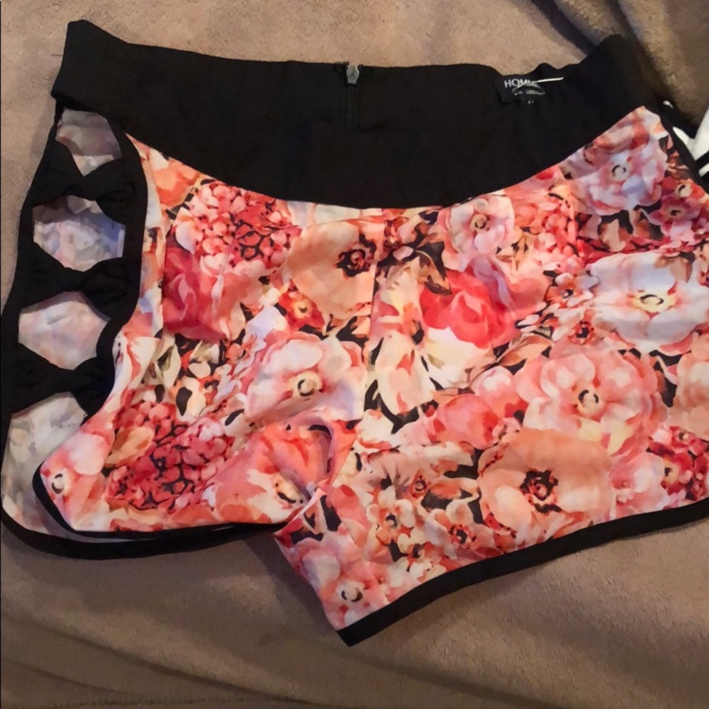Floral printed shorts